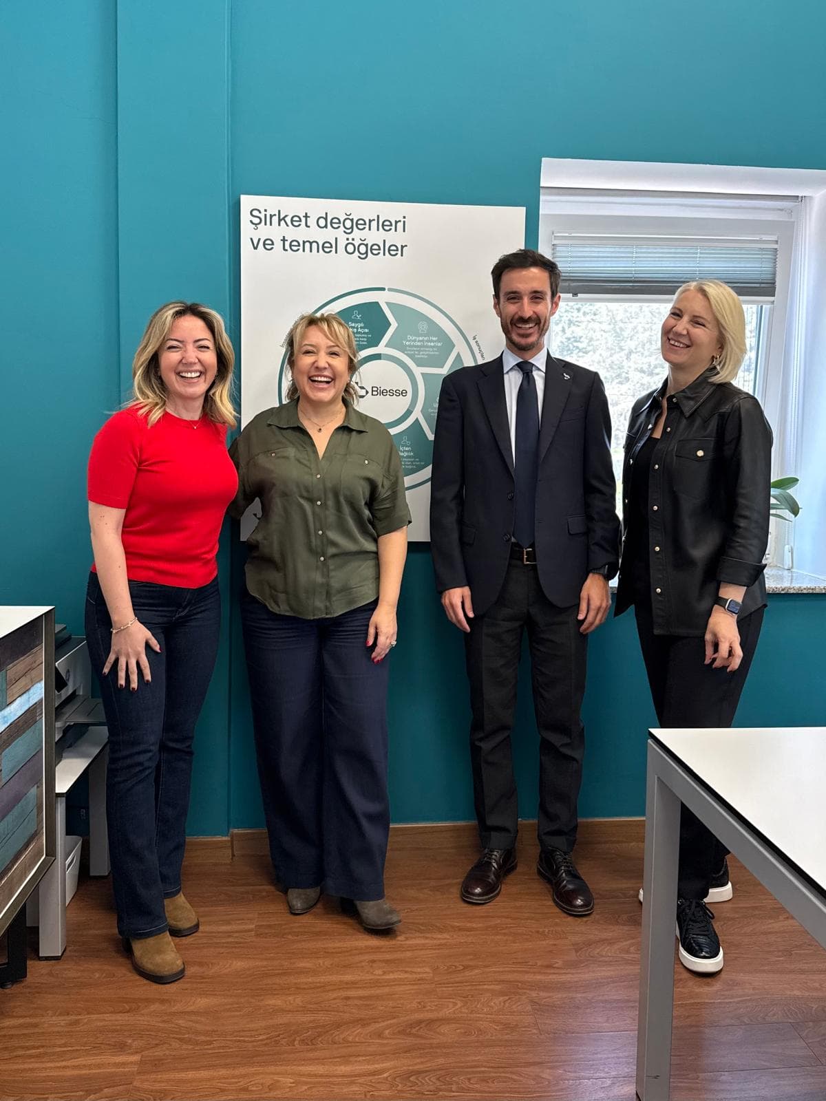 Müjde Çetin at the opening of a strategic mentoring program with the Biesse Türkiye team