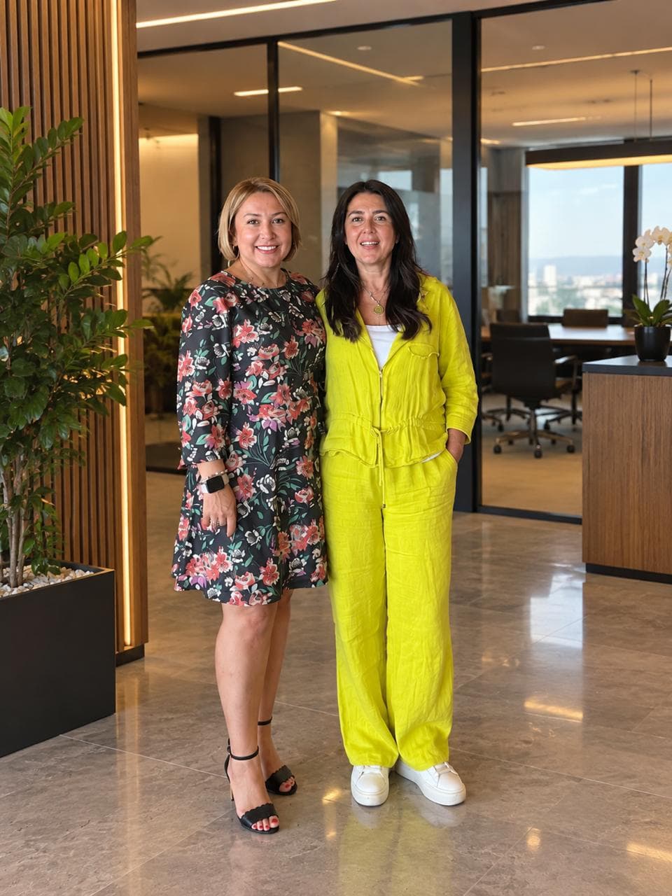 Müjde Çetin and Selda Alemdar Dinçer at the Curaden Turkey office